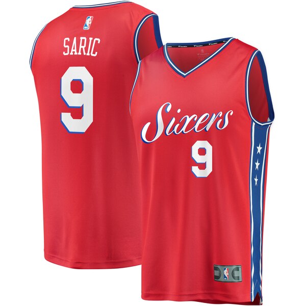 canotta dario saric 9 2020 philadelphia 76ers rosso