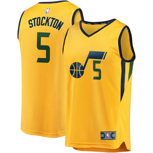 canotta David Stockton 5 2019 utah jazz giallo