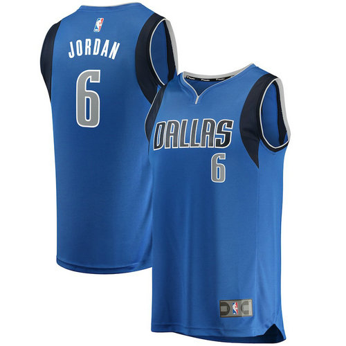 maglia DeAndre Jordan 6 2018-2019 dallas mavericks blu