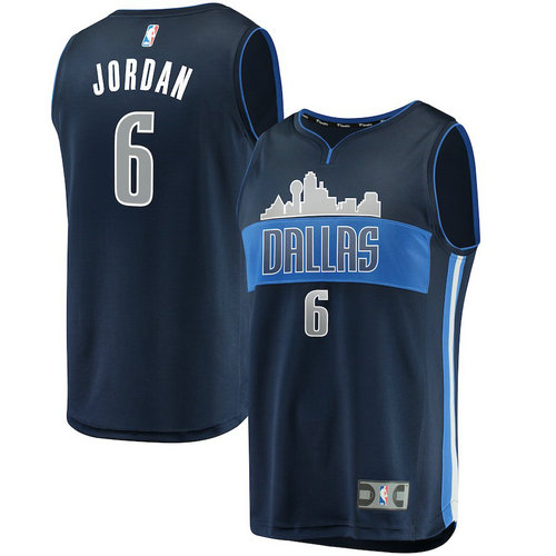 maglia DeAndre Jordan 6 2018-2019 dallas mavericks navy