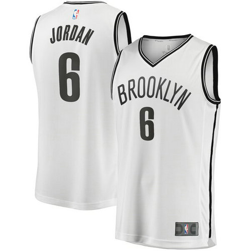 maglia DeAndre Jordan 6 2019 brooklyn nets bianca