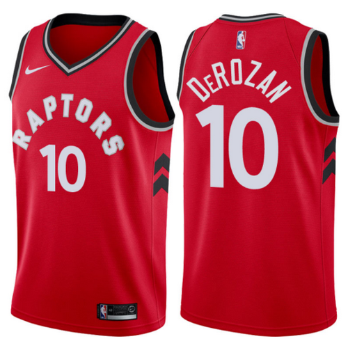 maglia basket DeMar DeRozan 10 2017-2018 toronto raptors rosso