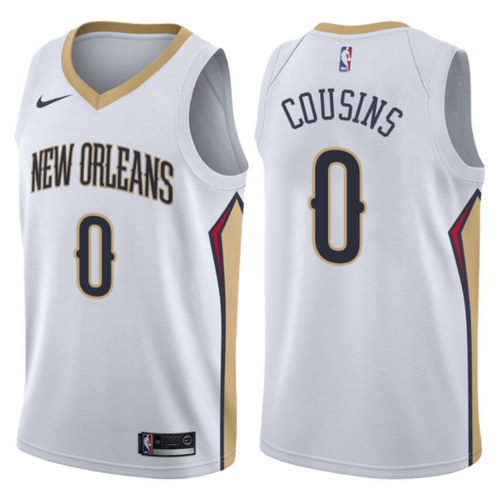 maglia DeMarcus cousins 0 2017-2018 new orleans pelicans bianca