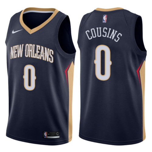 maglia DeMarcus cousins 0 2017-2018 new orleans pelicans blu