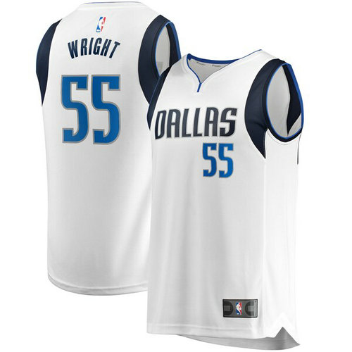 maglia Delon Wright 55 2019 dallas mavericks bianca