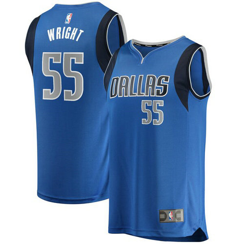 maglia Delon Wright 55 2019 dallas mavericks blu