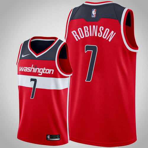 maglia nba Devin Robinson 7 2018-2019 washington wizards rosso