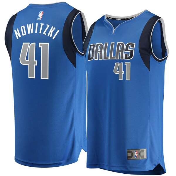 maglia dirk nowitzki 41 2020 dallas mavericks blu