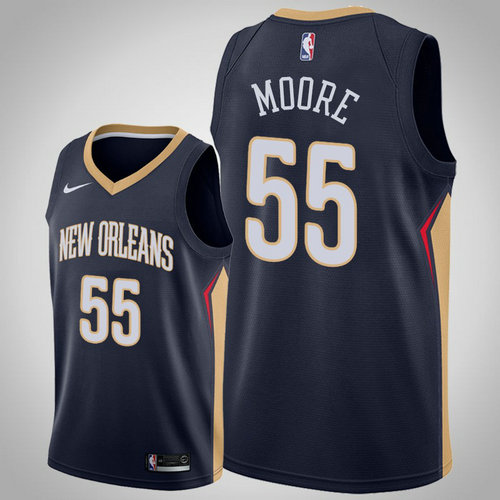 maglia E'Twaun Moore 55 2018 new orleans pelicans navy