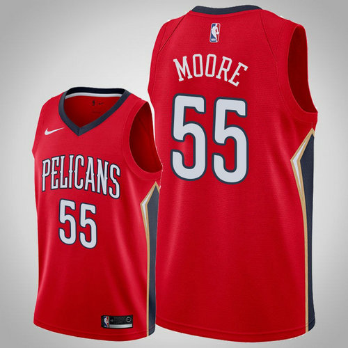 maglia E'Twaun Moore 55 2018-2019 new orleans pelicans rosso