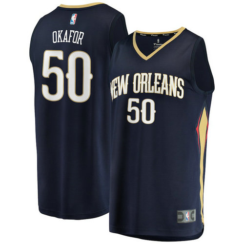 maglia Emeka Okafor 50 2018 new orleans pelicans navy