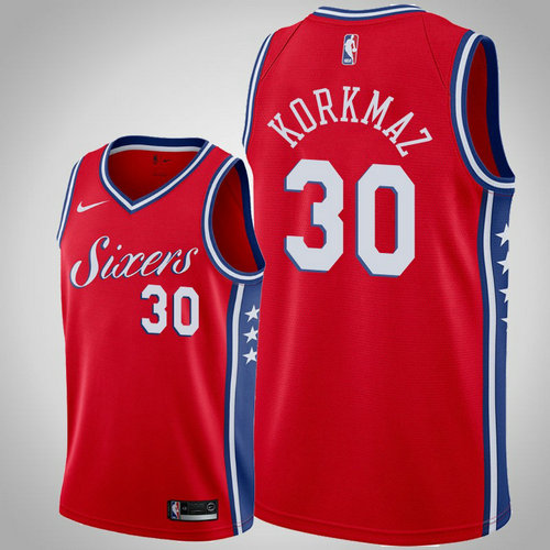 maglia Furkan Korkmaz 30 2018-2019 philadelphia 76ers rosso