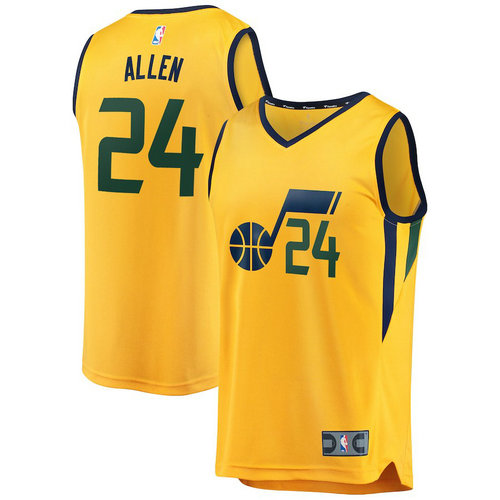 maglia nba Grayson Allen 24 2018-20189 utah jazz giallo