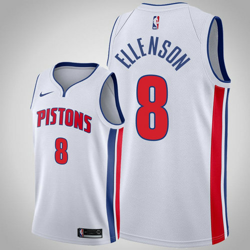 maglia basket Henry Ellenson 8 2018-2019 detroit pistons bianca