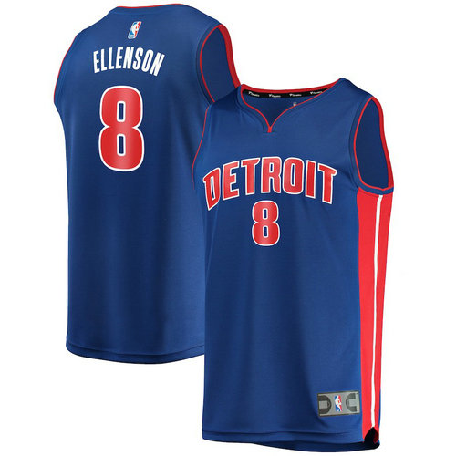 maglia basket Henry Ellenson 8 2018-2019 detroit pistons blu