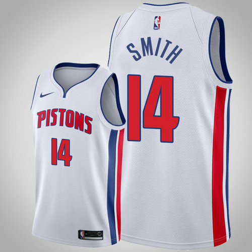 maglia basket Ish Smith 14 2018-2019 detroit pistons bianca