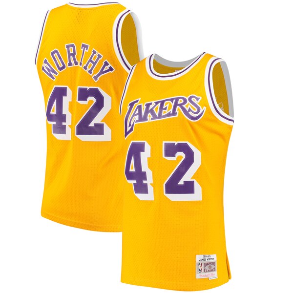 canotta James Worthy 42 2020 los angeles lakers giallo