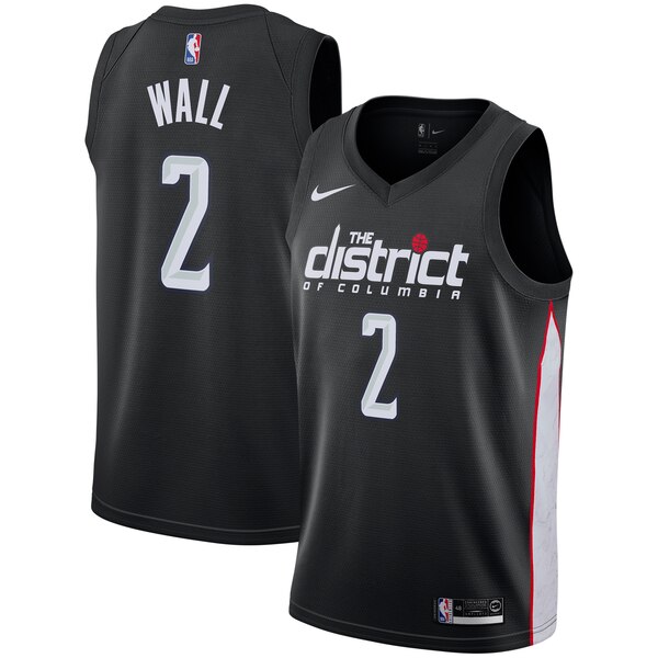 maglia nba john wall 2 2019-2020 washington wizards nero