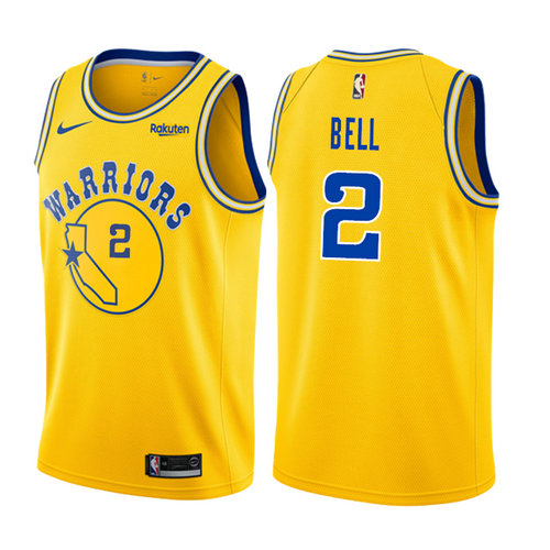 maglia Jordan Bell 2 2018-2019 golden state warriors d'oro