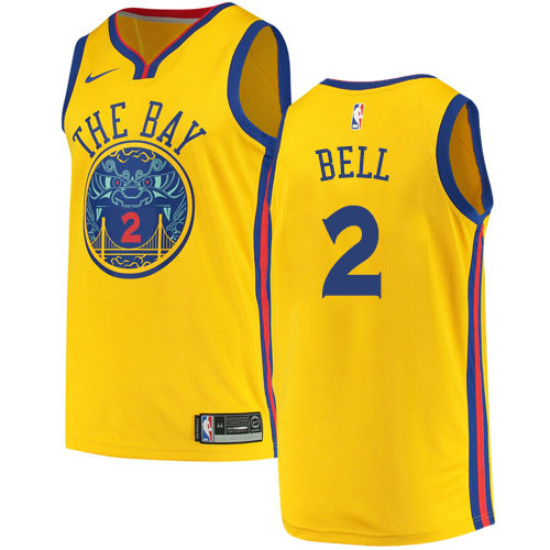 maglia Jordan Bell 2 2019 golden state warriors d'oro