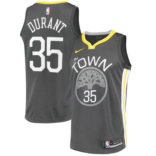 maglia kevin durant 35 2019 golden state warriors grigio