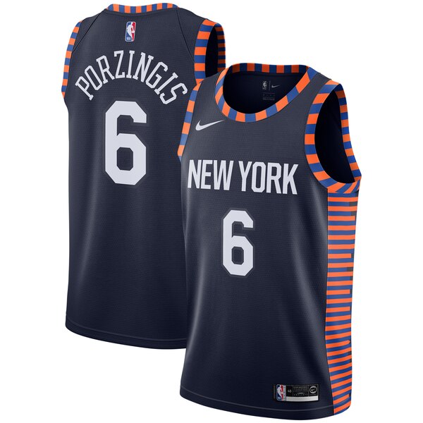 maglia kristaps porzingis 6 2020 new york knicks nero