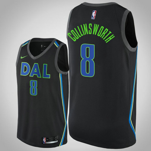 maglia Kyle Collinsworth 8 2018-2019 dallas mavericks nero