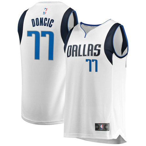 maglia Luka Doncic 77 2018-2019 dallas mavericks bianca