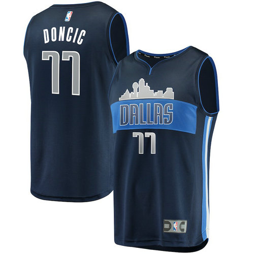 maglia Luka Doncic 77 2018-2019 dallas mavericks navy