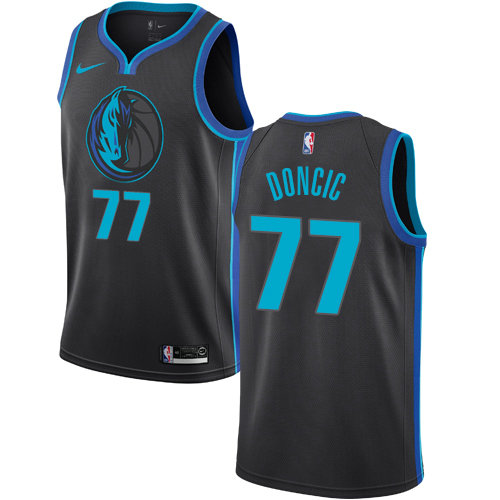 maglia Luka Doncic 77 2018-2019 dallas mavericks nero