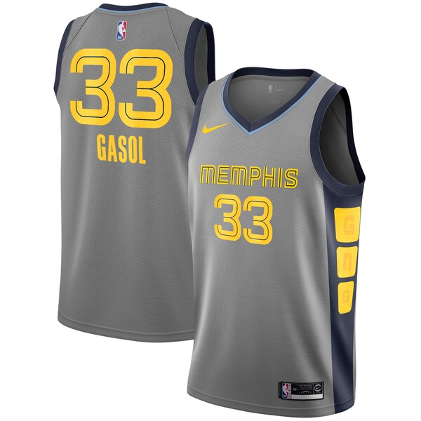 maglia marc gasol 33 2020 memphis grizzlies grigio