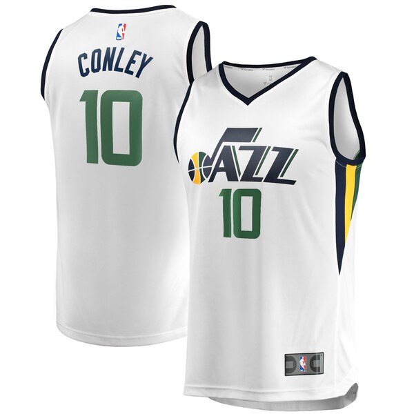 maglia nba mike conley 10 2020 utah jazz bianca