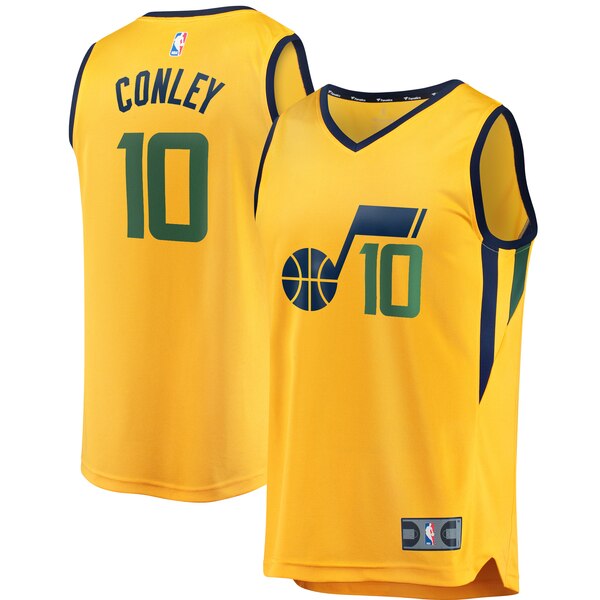 maglia nba mike conley 10 2020 utah jazz giallo