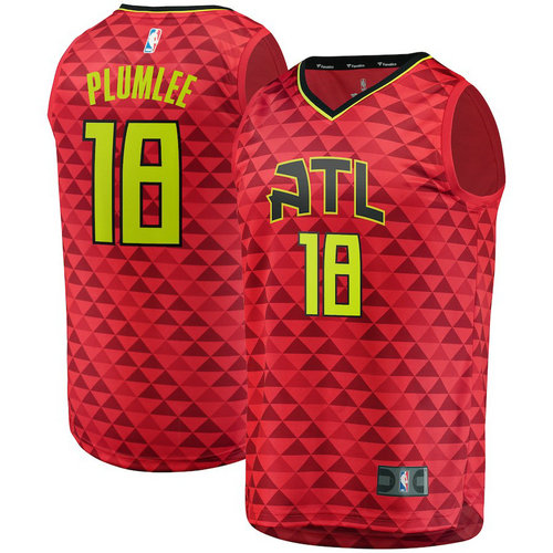 maglia nba miles plumlee 18 2018-2019 atlanta hawks rosso