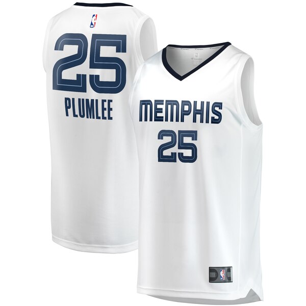 maglia Miles Plumlee 25 2020 memphis grizzlies bianca