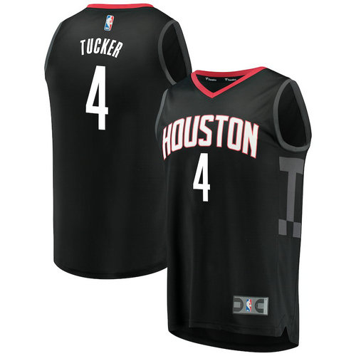 maglia PJ Tucker 4 2018-2019 houston rockets nero