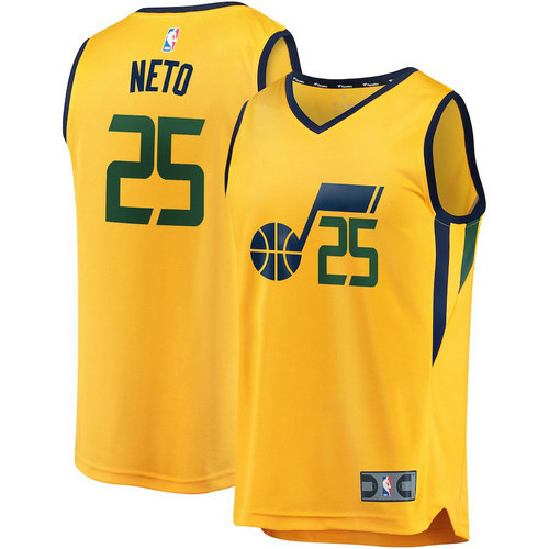 maglia Raul Neto 25 2018-2019 utah jazz giallo