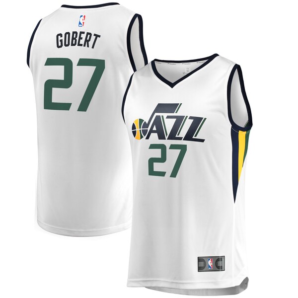 maglia nba rudy gobert 27 2020 utah jazz bianca