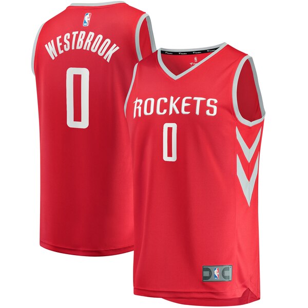 maglia Russell Westbrook 0 2020 houston rockets rosso