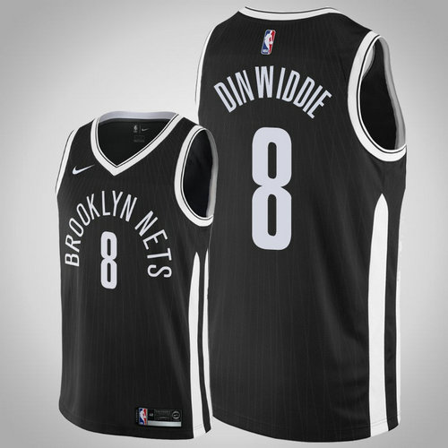 maglia Spencer Dinwiddie 8 2017-2018 brooklyn nets nero