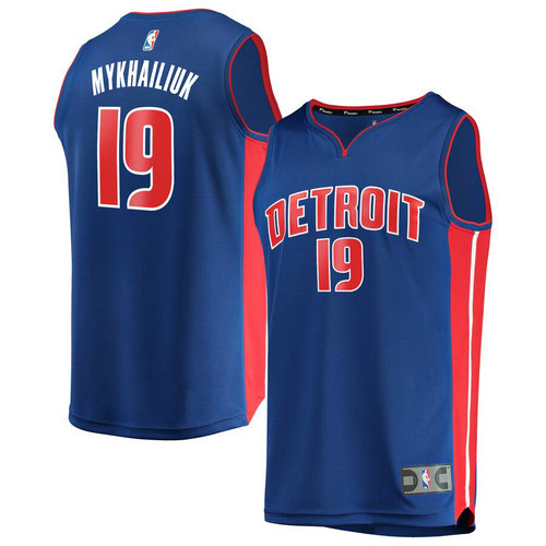 maglia basket Svi Mykhailiuk 19 2019 detroit pistons blu