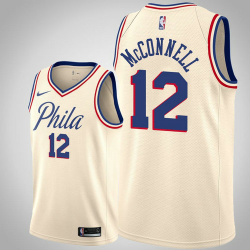 maglia T.J. McConnell 12 2018-2019 philadelphia 76ers giallo