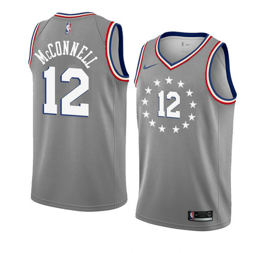 maglia T.J. McConnell 12 2018-2019 philadelphia 76ers grigio