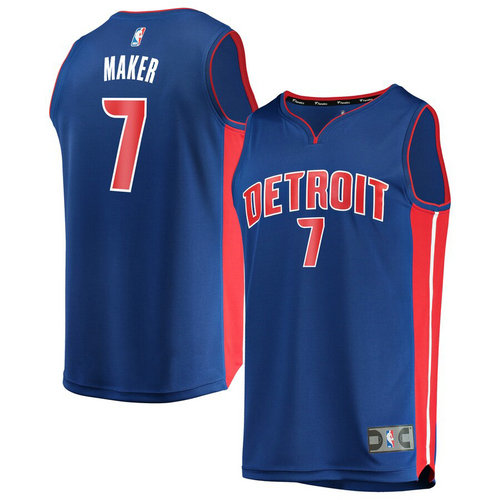 maglia basket Thon Maker 7 2019 detroit pistons blu