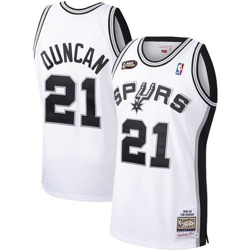 maglia basket Tim Duncan 21 2019 san antonio spurs bianca