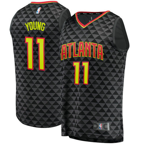 canotta basket Trae Young 11 2018-2019 atlanta hawks nero