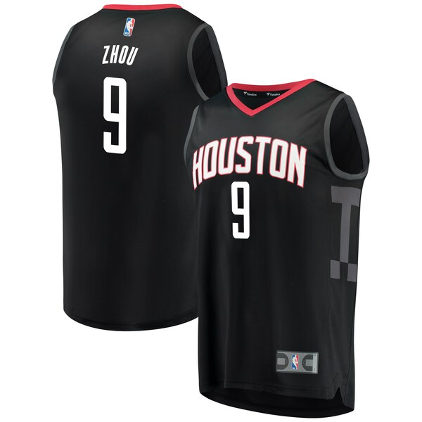 maglia Zhou Qi 9 2020 houston rockets nero