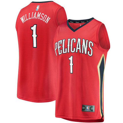 maglia Zion Williamson 1 2019 new orleans pelicans rosso