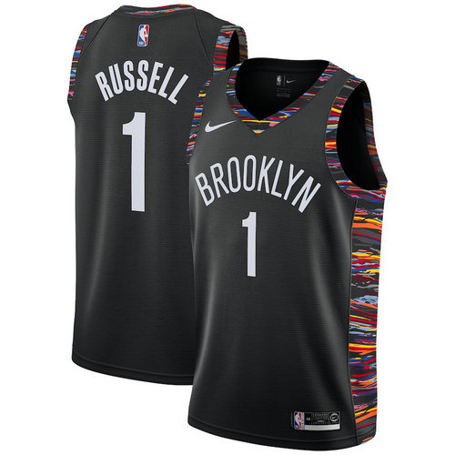 maglia d'angelo russel 1 2018-2019 brooklyn nets nero