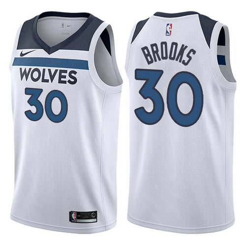 maglia aaron brooks 30 minnesota timberwolves 2017-2018 bianca